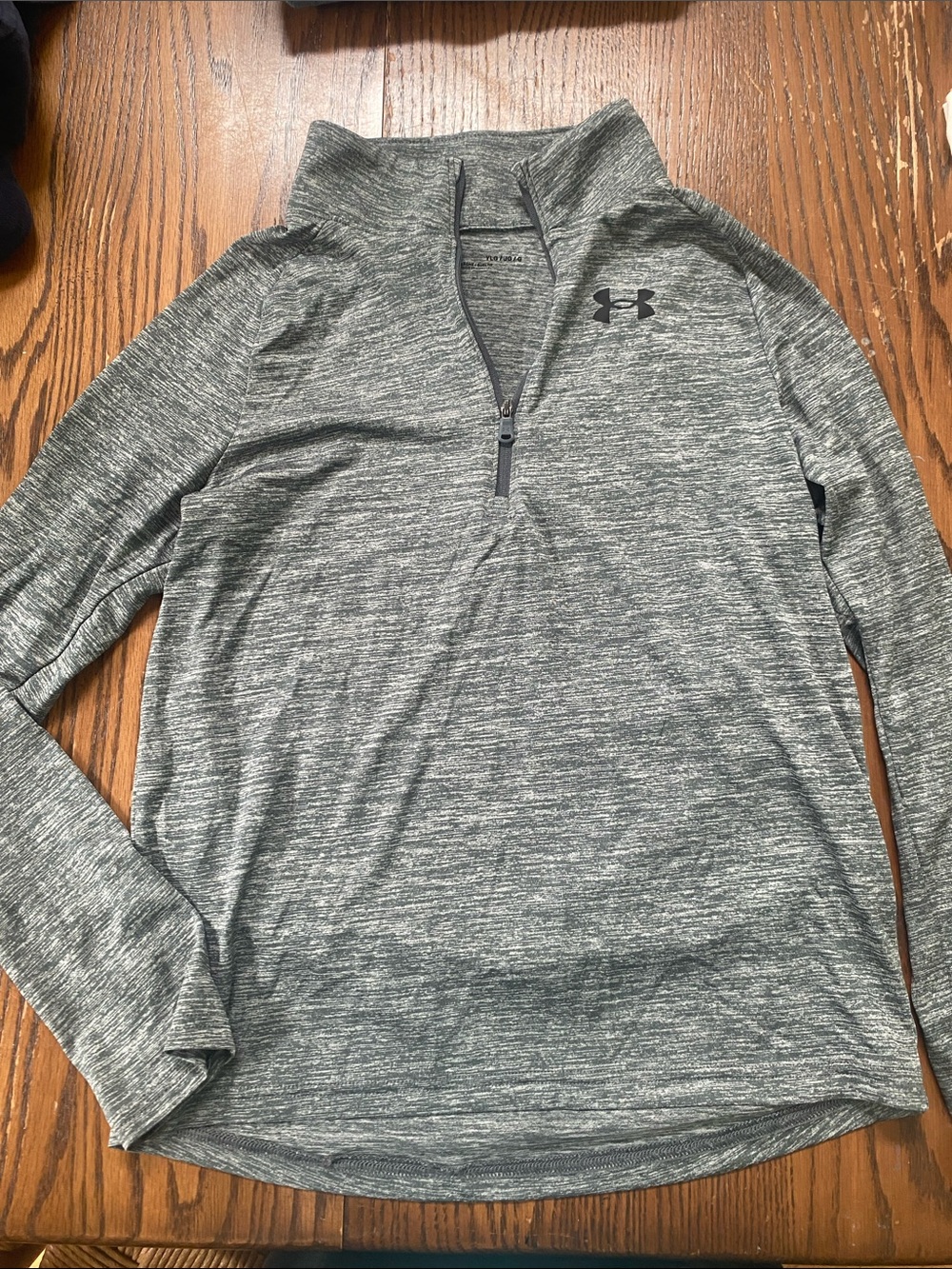 Under Armour youth Gray Heather 1/4 Zip Performance Pullover